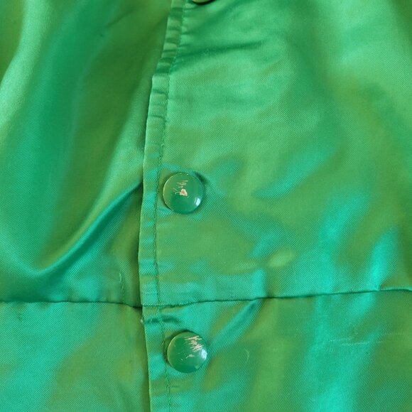 RARE Vtg 80s Sprite Green Nylon Bomber Jacket with Retired Logo Size Large - Picture 14 of 15